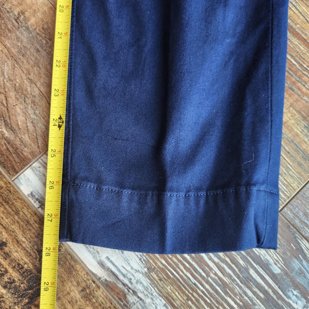 NWT SPANX Supersmooth Stretch Twill Straight Pant Zip-Pocket Timeless Navy - Picture 14 of 15